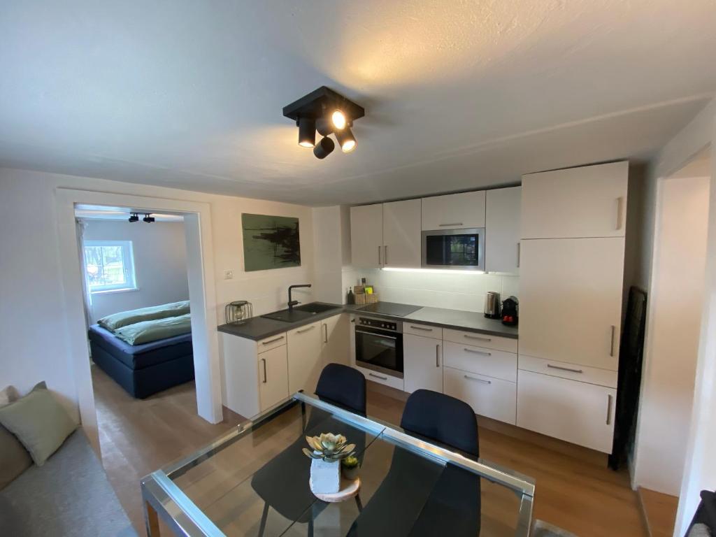 Kuchyň nebo kuchyňský kout v ubytování Tini House