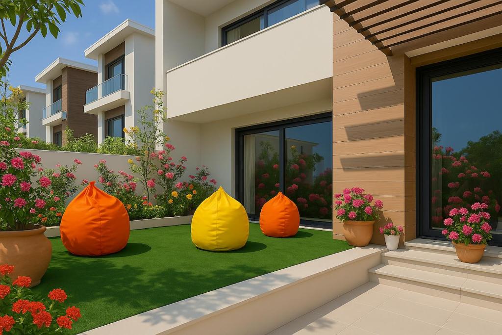 Zahrada ubytování Massive LuxXo Family & Friends House with Terraces, Private Parking, Pool & Quick Access to Dubai Mall