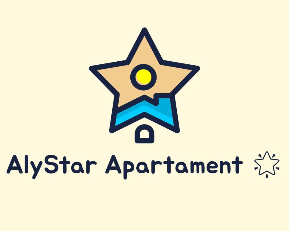 a star apartment building logo with a star warrant at AlyStar apartament in Mamaia Sat/Năvodari
