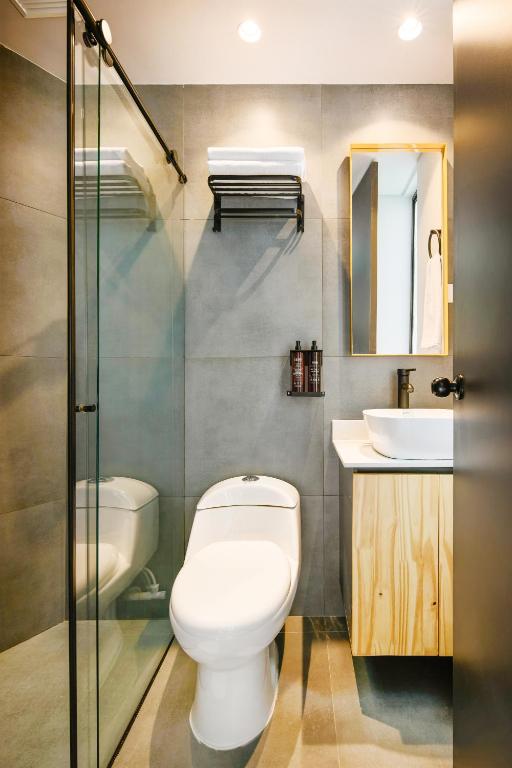 Koupelna v ubytování Firenze Lofts