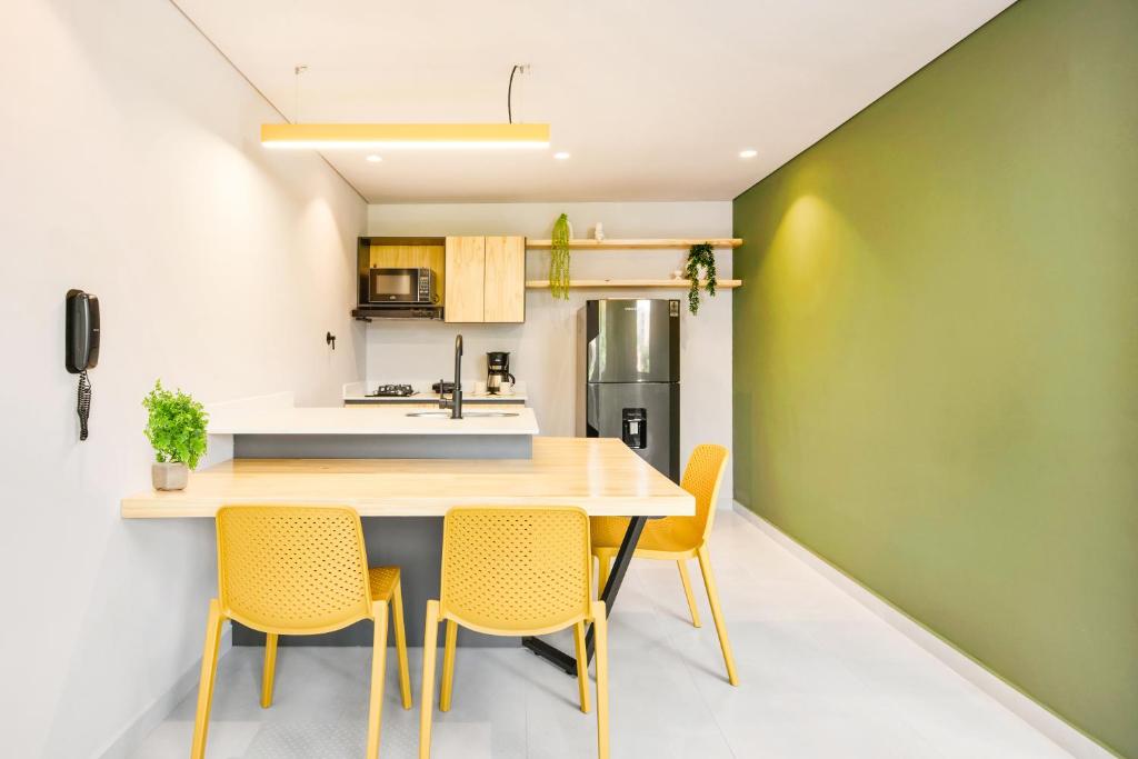 Kuchyň nebo kuchyňský kout v ubytování Firenze Lofts