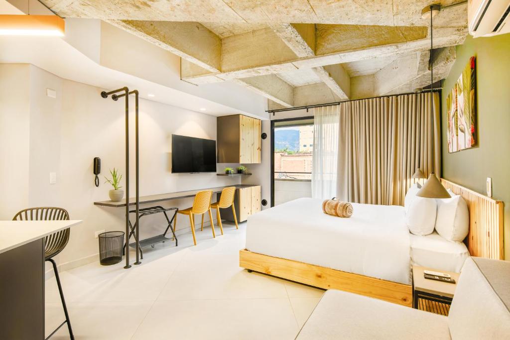 TV a/nebo společenská místnost v ubytování Firenze Lofts