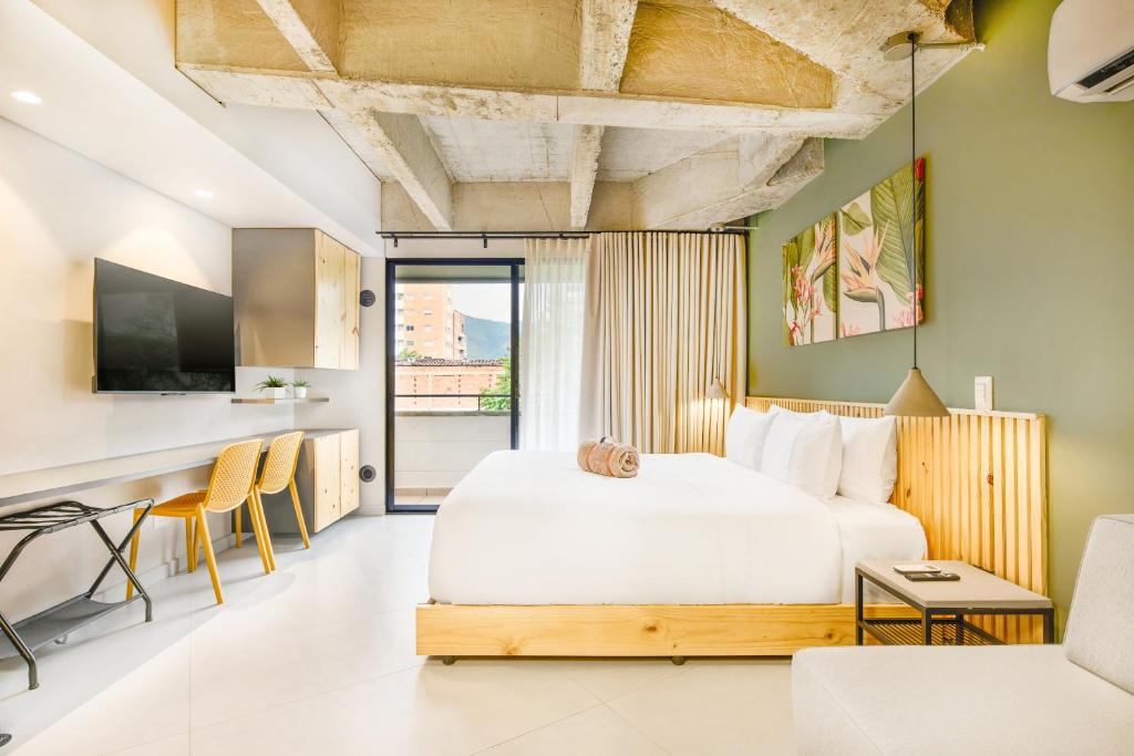 Postel nebo postele na pokoji v ubytování Firenze Lofts