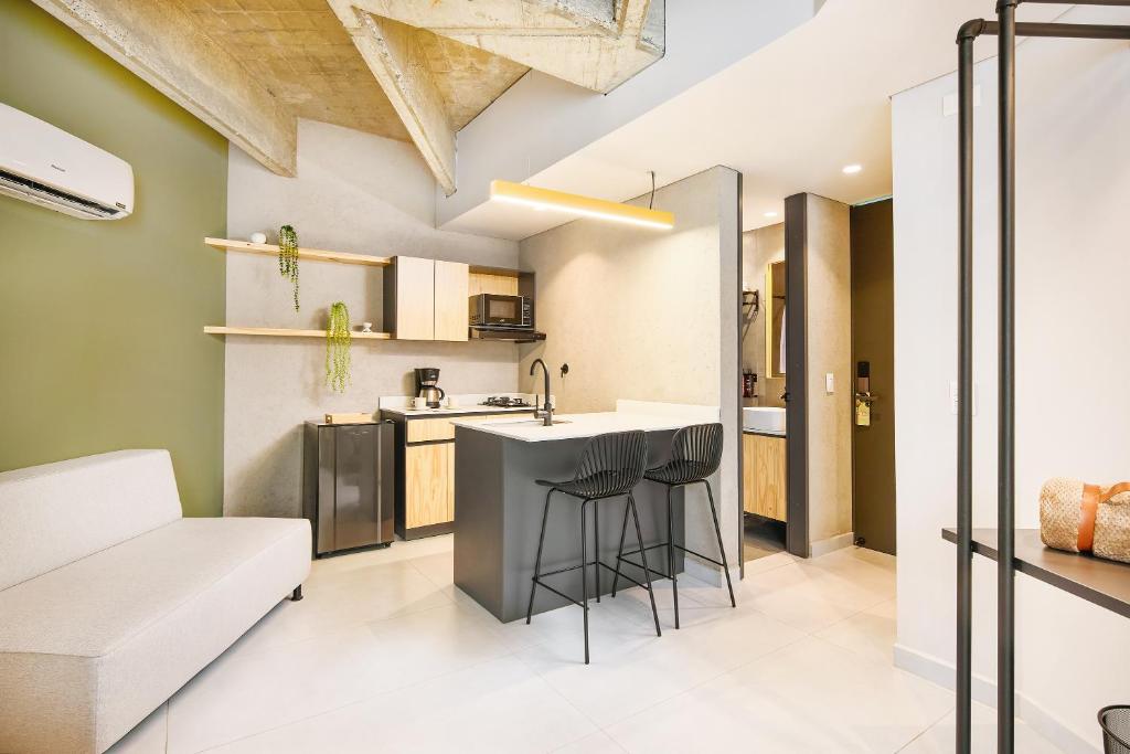 Kuchyň nebo kuchyňský kout v ubytování Firenze Lofts