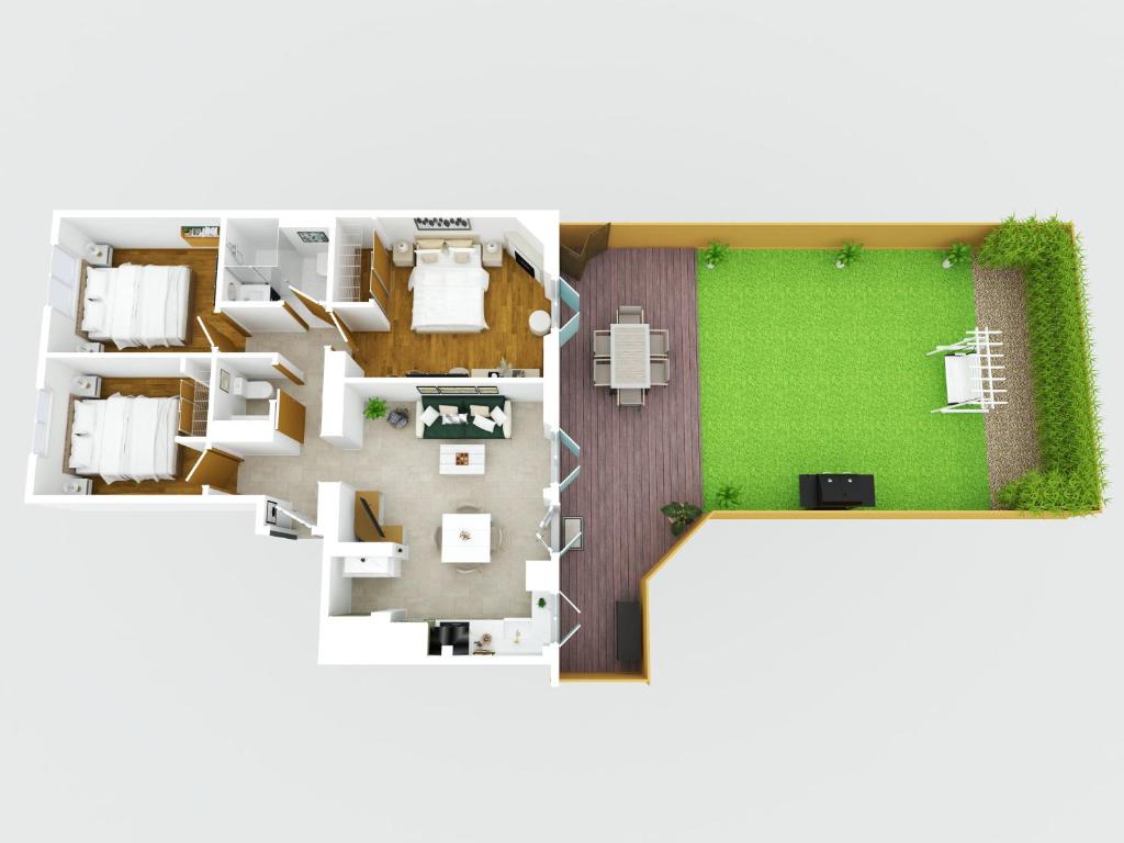 wykonanie planu piętra pokoju w obiekcie LB Vacation Rentals I A Quiet Place with Garden in the Heart of Cannes w Cannes