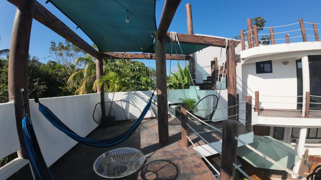Balkón nebo terasa v ubytování Ade Hotel Bacalar