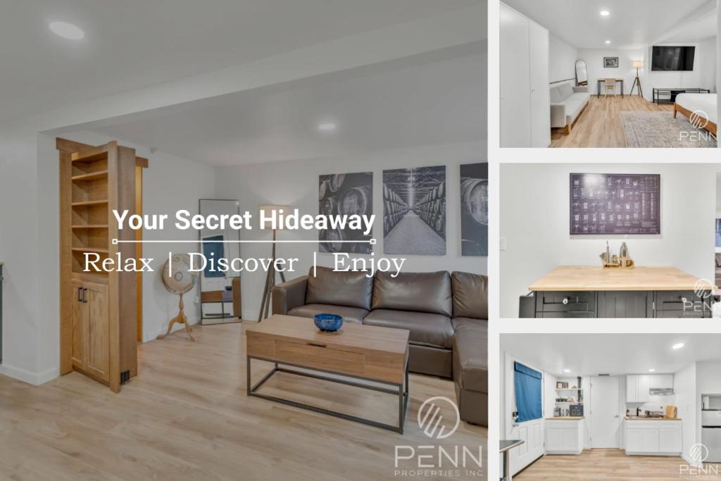 Kuchyň nebo kuchyňský kout v ubytování Midtown Gem with Secret Speakeasy