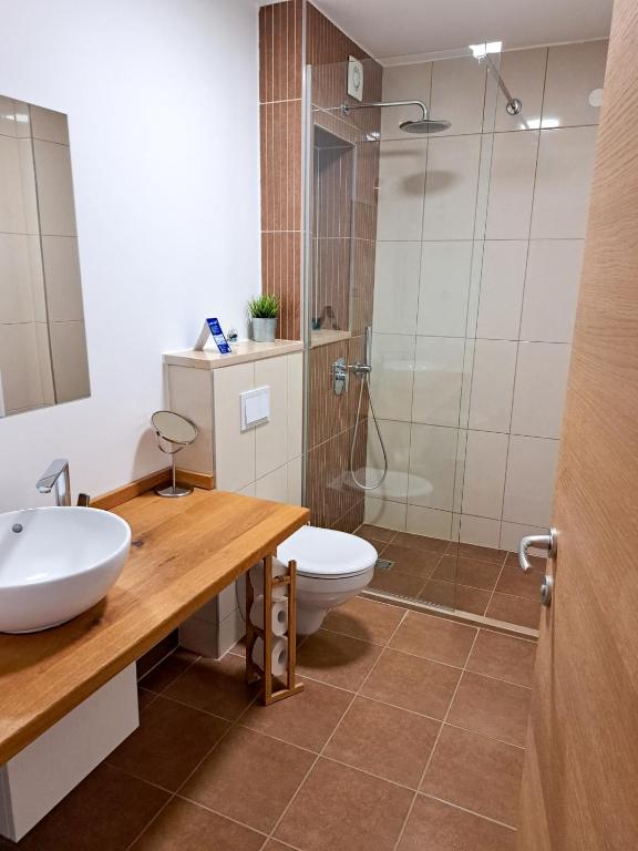 Koupelna v ubytování Villa Cascada
