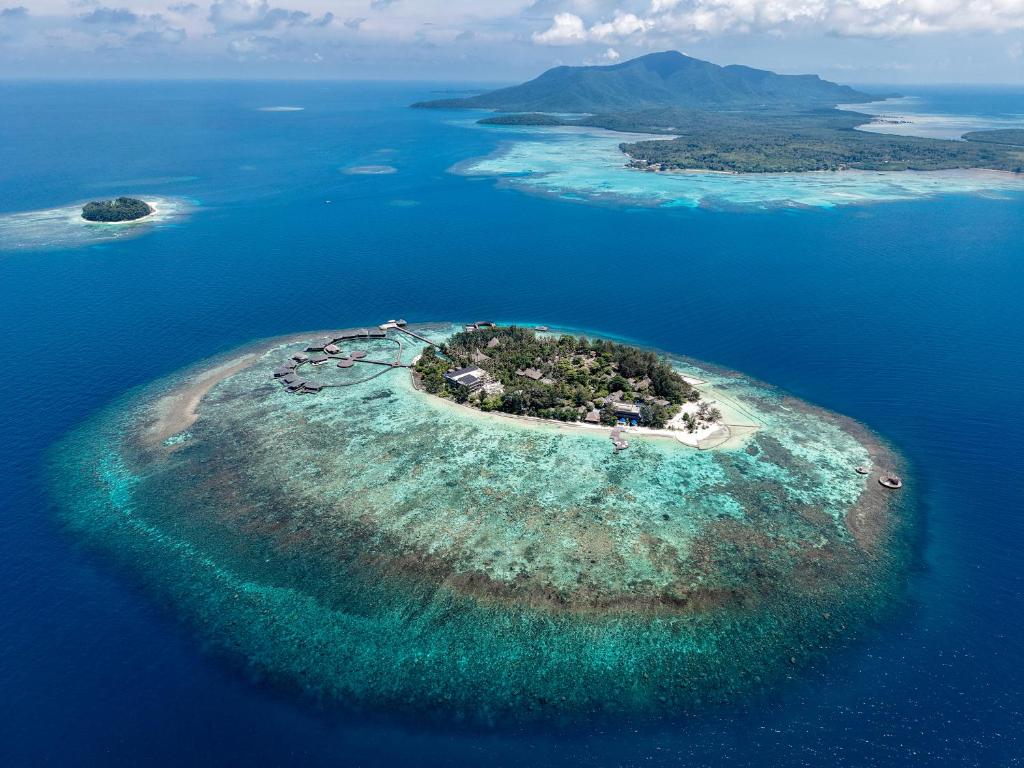 an island in the middle of the ocean at Mega Resort Karimunjawa in Karimunjawa