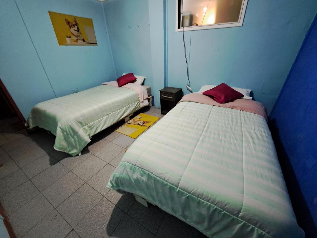 Postel nebo postele na pokoji v ubytování Hostal San Rafael Patagonia