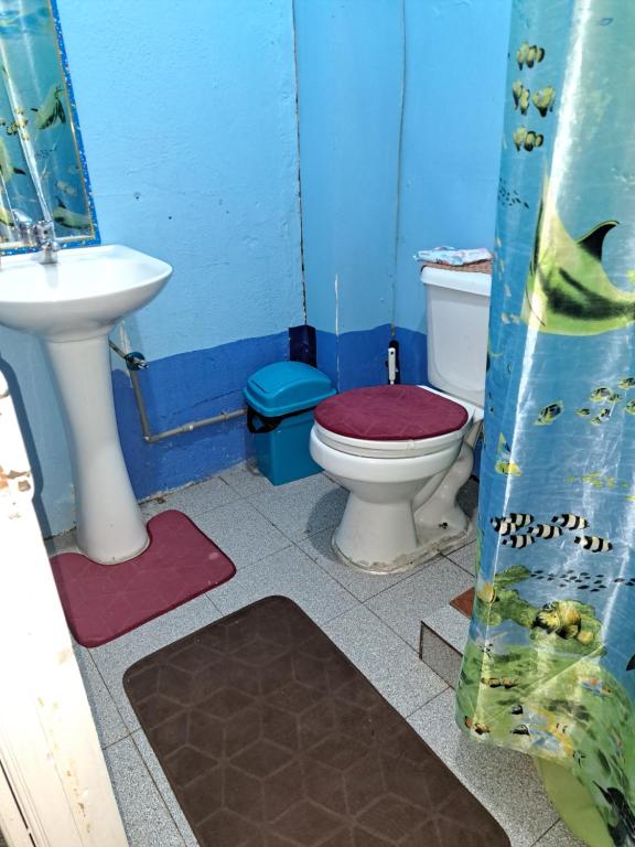 Koupelna v ubytování Hostal San Rafael Patagonia