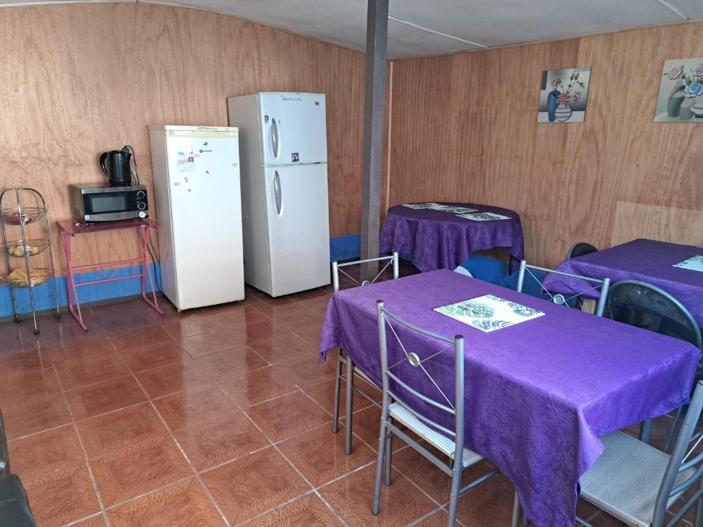 Kuchyň nebo kuchyňský kout v ubytování Hostal San Rafael Patagonia