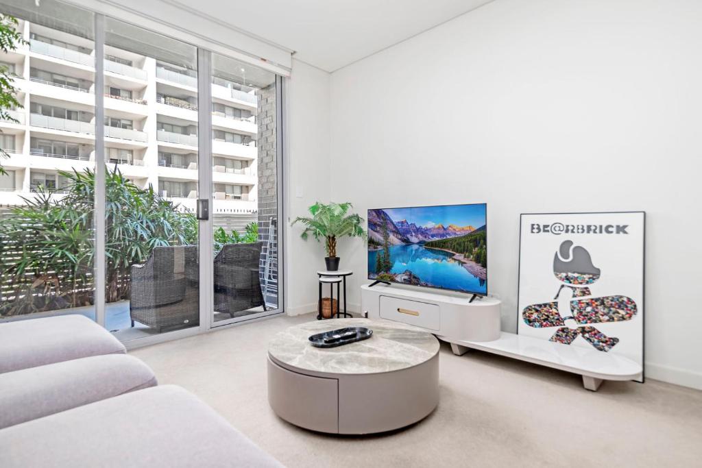 Posezení v ubytování Modern 2BR Apt in Merrylands