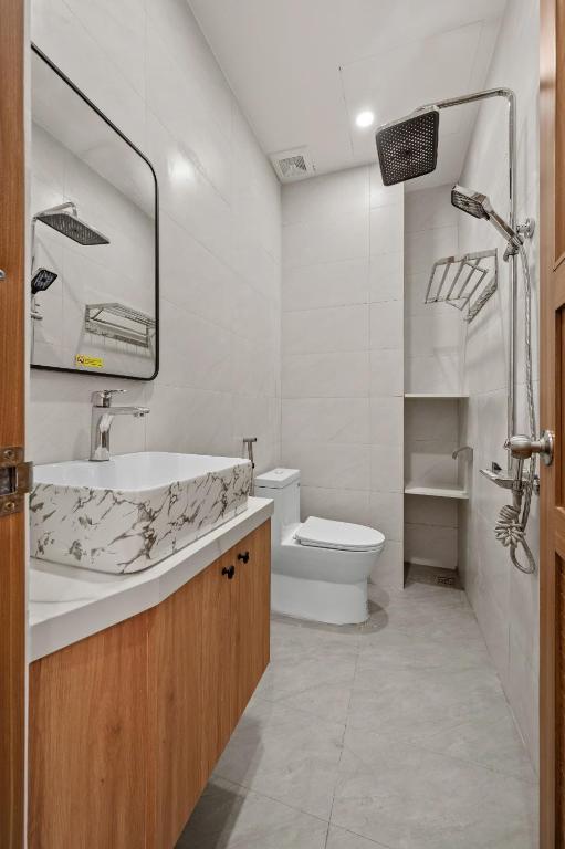 Koupelna v ubytování Eleva Apartment
