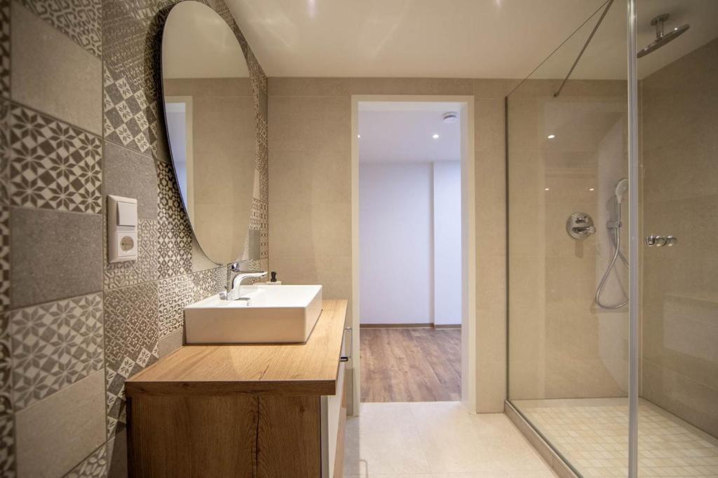 Koupelna v ubytování Exklusive Apartments im Gründerzeitjuwel
