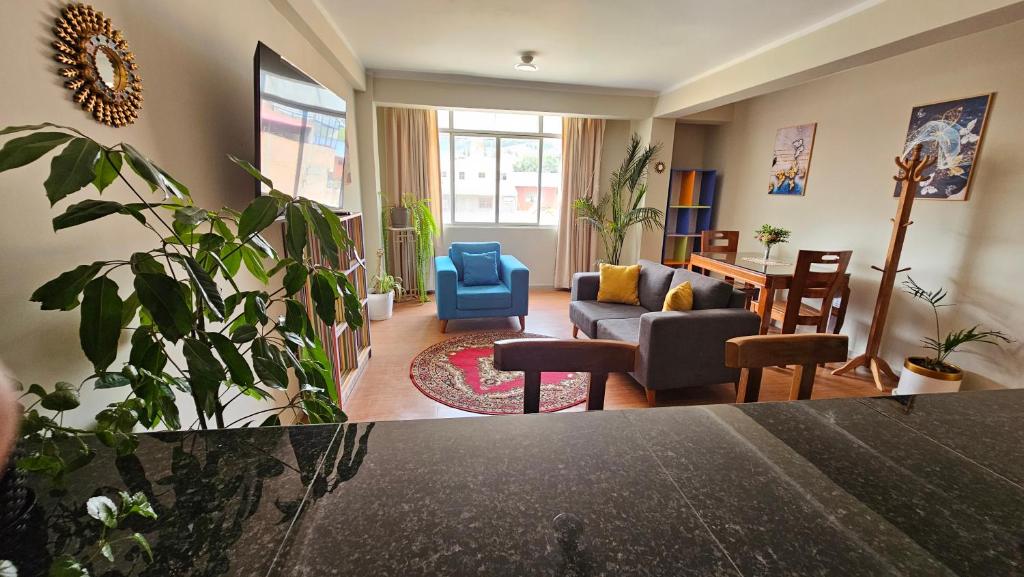 Posezení v ubytování Departamento San Francisco