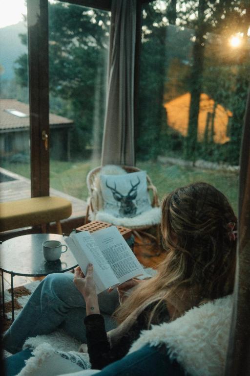 Posezení v ubytování Le Chalet - Les Lodges de Praly