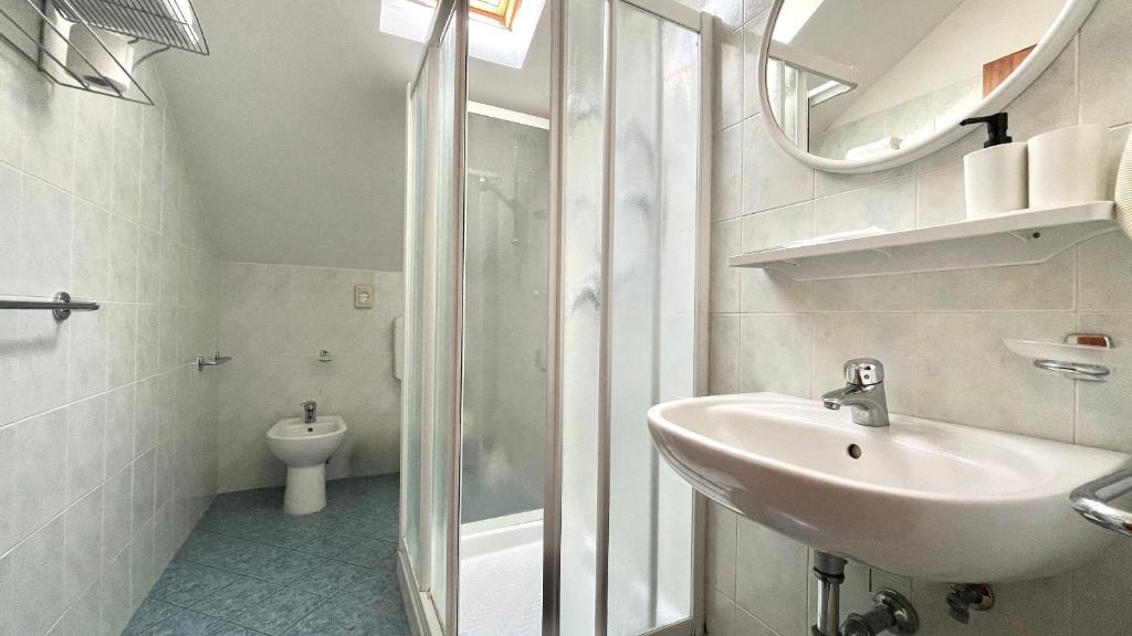 Koupelna v ubytování Hotel Zanella