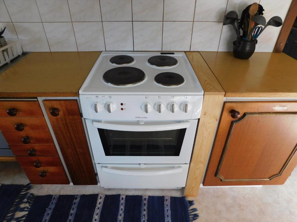 Kuchyň nebo kuchyňský kout v ubytování Vandrarhem Solgården