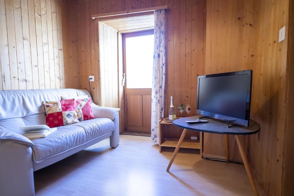 TV a/nebo společenská místnost v ubytování Chasa Campell