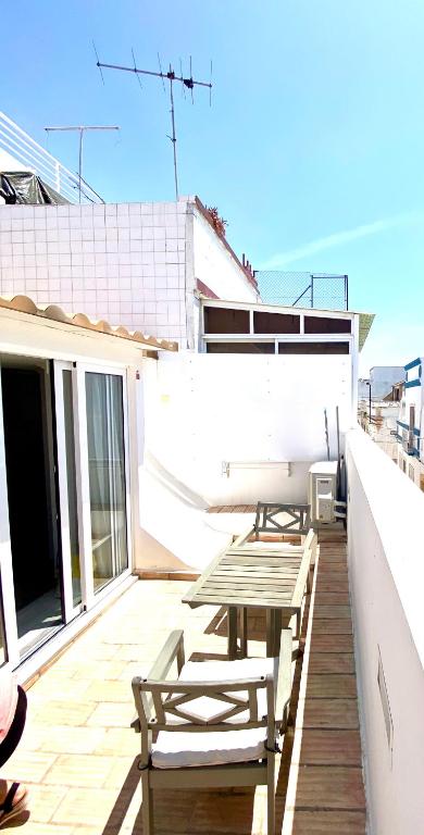 Balkón nebo terasa v ubytování Zenit charm Olhao relax cubist House