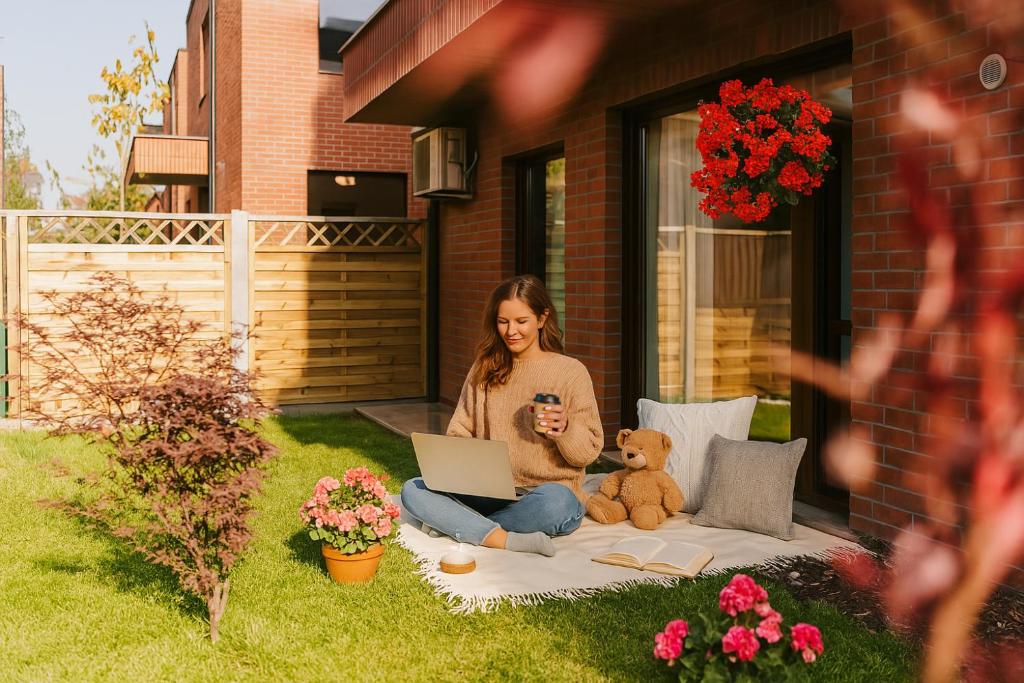 Vườn quanh Cometei Residence Apartments