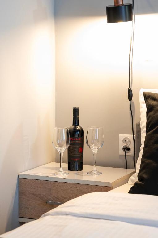 Posteľ alebo postele v izbe v ubytovaní Kościelna Loft Apartaments