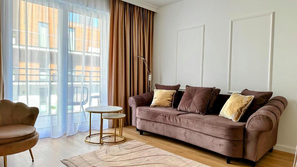 Χώρος καθιστικού στο Apartament No9 Double Rest Jastrzębia Góra