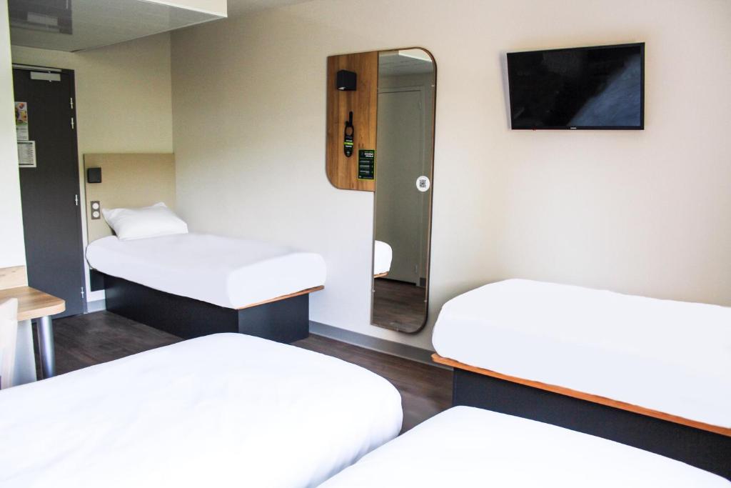 Posteľ alebo postele v izbe v ubytovaní B&B HOTEL Aix-les-Bains