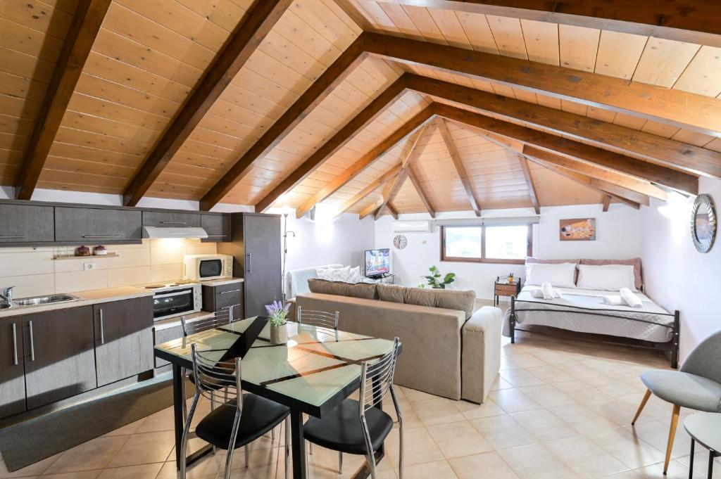 Kuchyň nebo kuchyňský kout v ubytování Esperides Luxury Suites 3