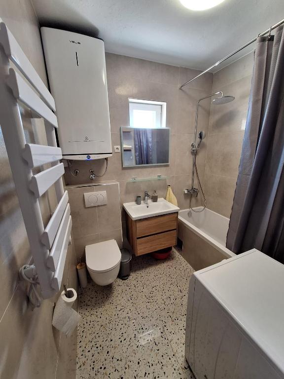 Koupelna v ubytování Apartment Doris