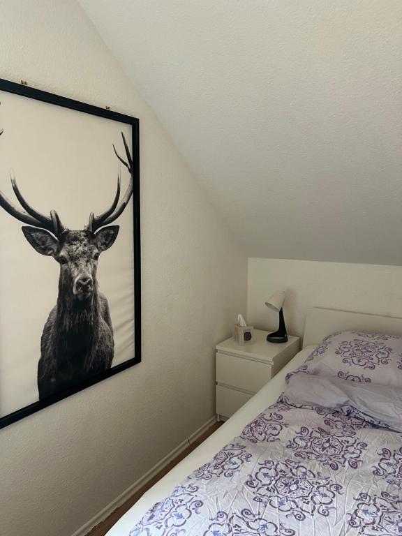Postel nebo postele na pokoji v ubytování Kirchstraße 71