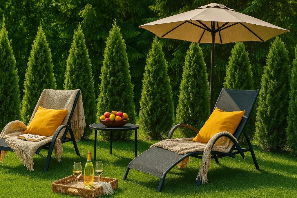 Zahrada ubytování Domki Dream Home z tarasem i ogrodem, szybkim Wi-Fi 600Mb i VOD, Parking free EV