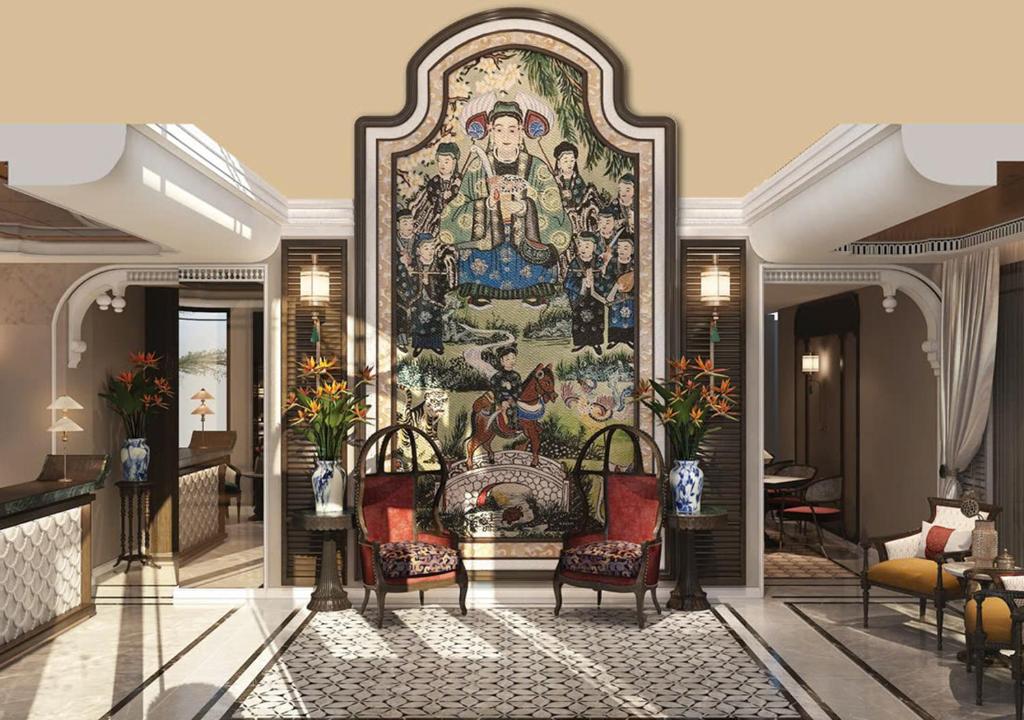 Posezení v ubytování La Mejor Indochine Hotel