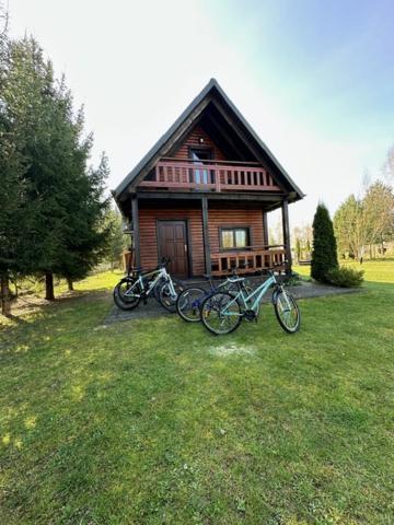 Vonkajšia záhrada v ubytovaní Domki nad Szelągiem