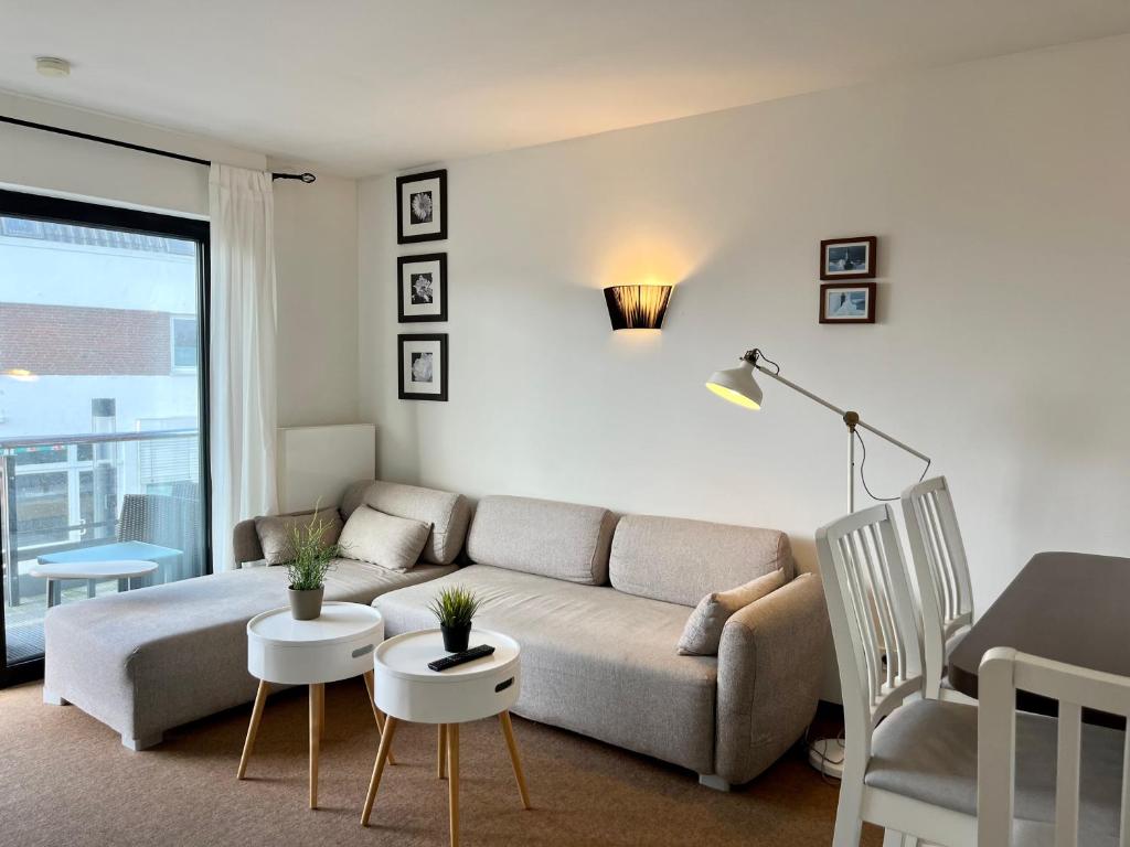 Χώρος καθιστικού στο Appartementhaus Seemöwe Strandmöwe