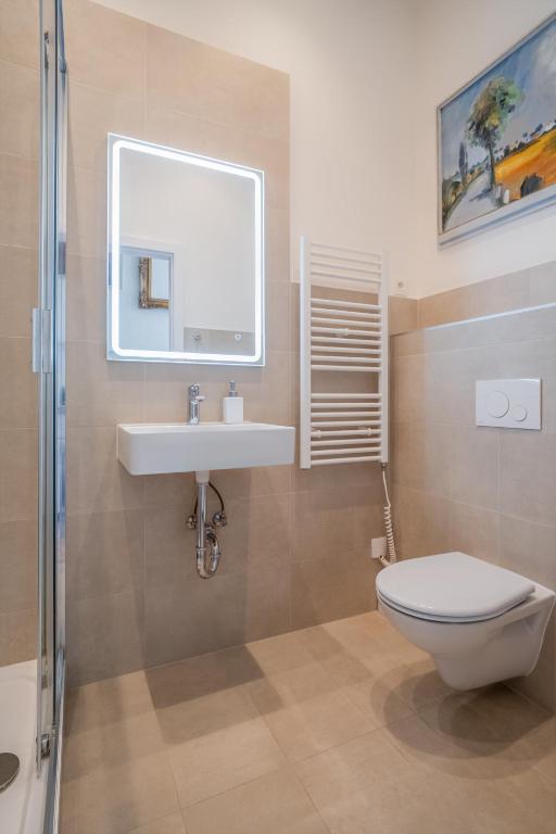 Koupelna v ubytování J3 Prague Apartments
