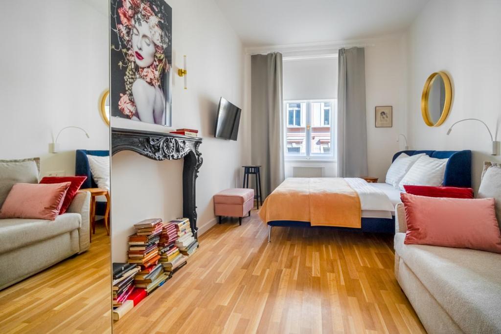 Posezení v ubytování J3 Prague Apartments