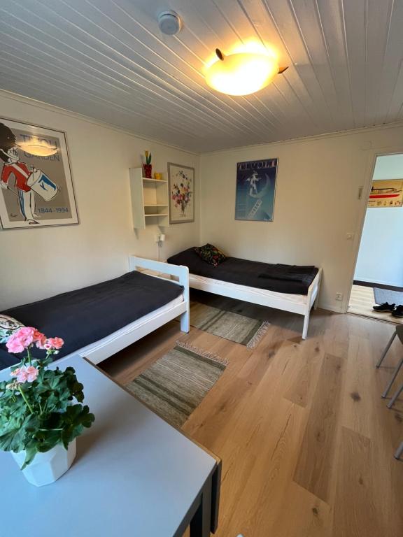 Posezení v ubytování Stuga Björkdalen