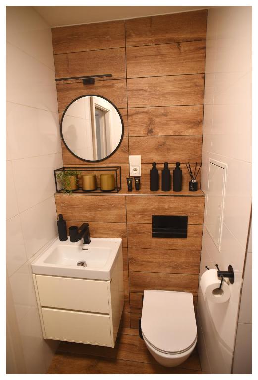 Koupelna v ubytování Apartmán Vespa