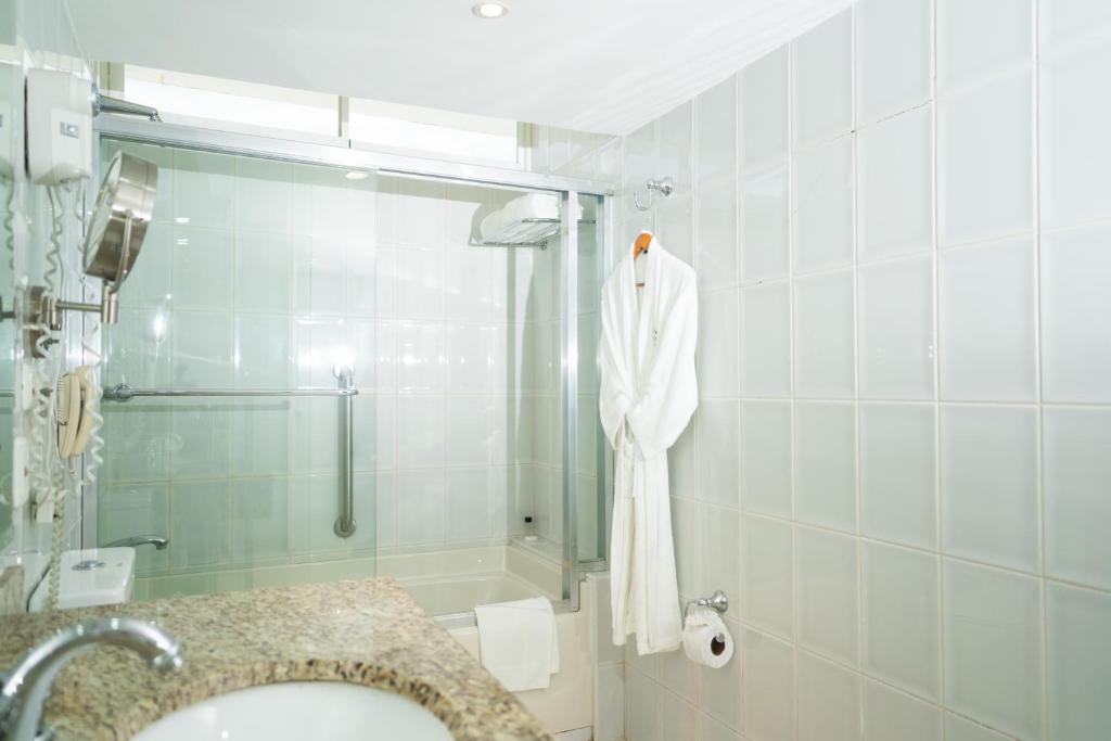 Koupelna v ubytování Hotel Roraima Inn