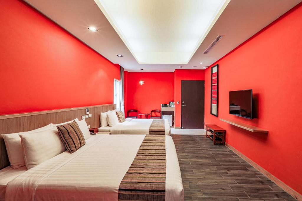 TV a/nebo společenská místnost v ubytování 日出溫泉飯店Sunrise Hot Spring Hotel