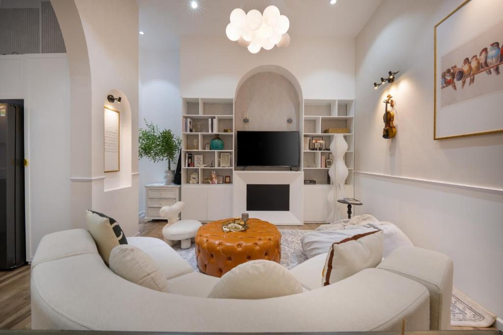 Istumisnurk majutusasutuses Ba Ba Homestay Đà Nẵng Near Han Market