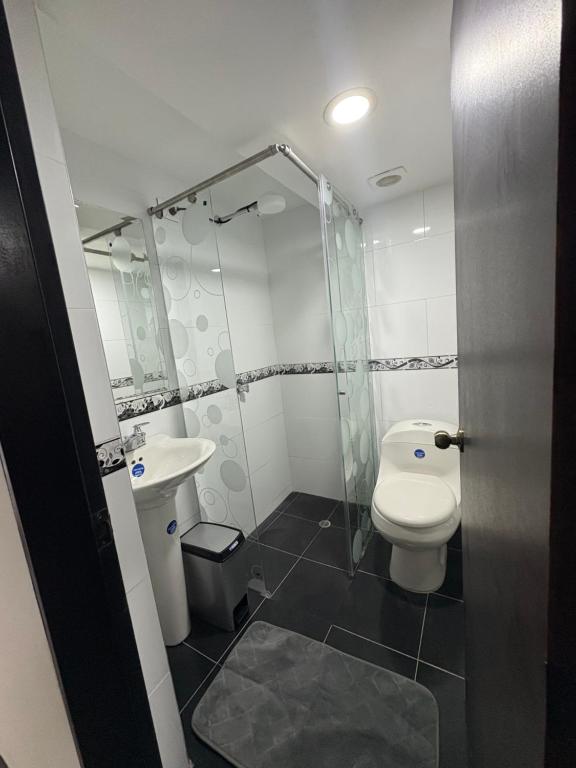 Koupelna v ubytování Hotel Dorado - Cerca al Aeropuerto - Habitación 401