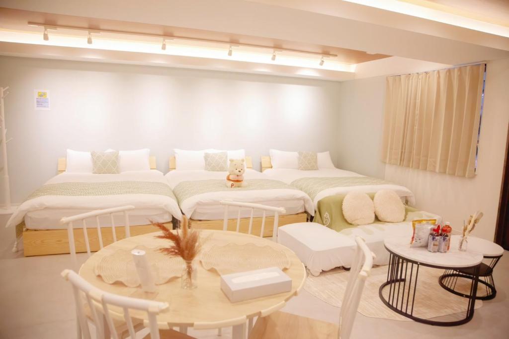 Ein Bett oder Betten in einem Zimmer der Unterkunft 森下小屋