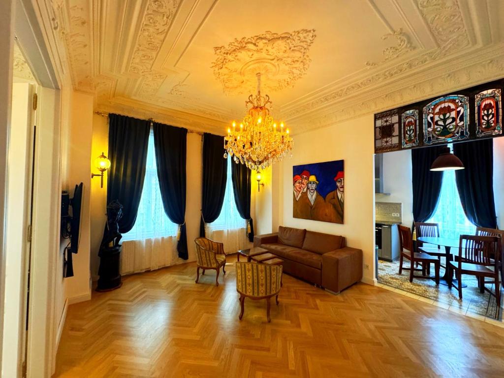 Posezení v ubytování 7th HEAVEN Vienna Center Apartments