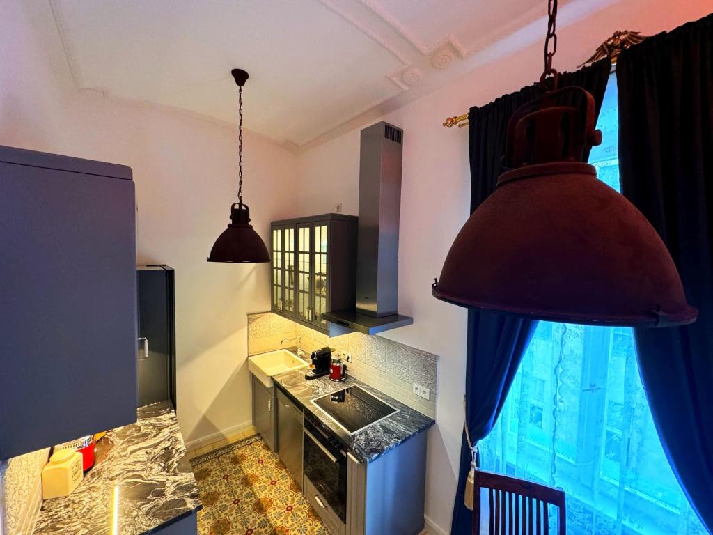 Kuchyň nebo kuchyňský kout v ubytování 7th HEAVEN Vienna Center Apartments