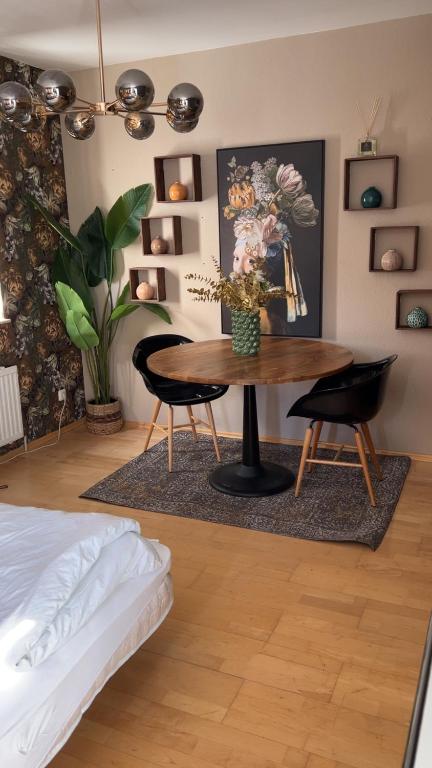 Khu vực ghế ngồi tại Studioroom Apartment Cologne Altstadt City