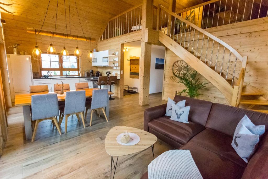 Posezení v ubytování Chalet Hüttenzauber