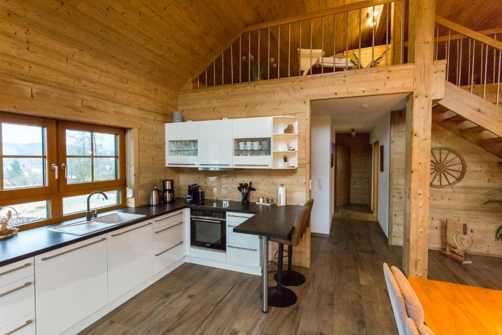 Posezení v ubytování Chalet Hüttenzauber